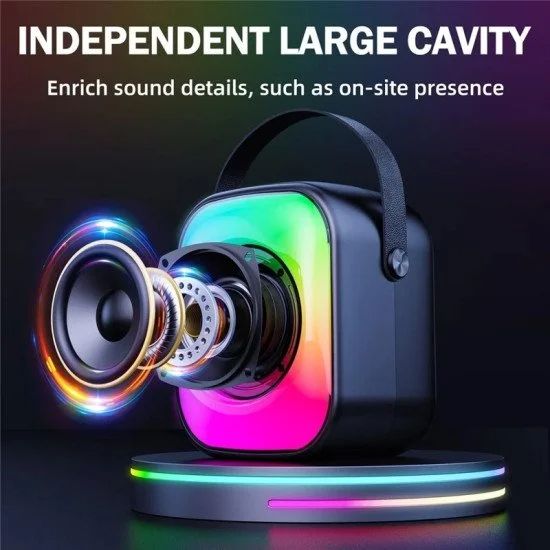 ONIKUMA L7 K Song RGB Light Bluetooth-compatible Speaker Dual Wireless Microphone