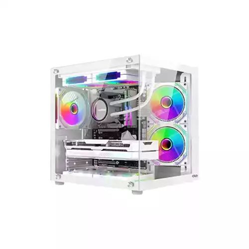 OVO 280W 5X-ARGB Ice Cool Gaming Case (White)