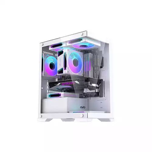 OVO CC4315-W ARGB Infinity Fan Ice Gaming Case (White)