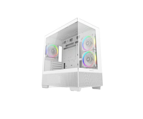 DeepCool CG380 3F WH Panoramic Dual Tempered Glass M-ATX Case