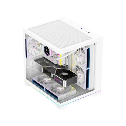 PC Power Darkion Infinity WH mATX Mid Tower Gaming Casing