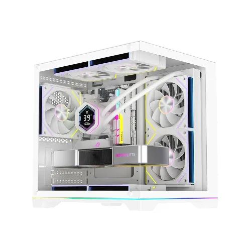 PC Power Darkion Infinity WH mATX Mid Tower Gaming Casing