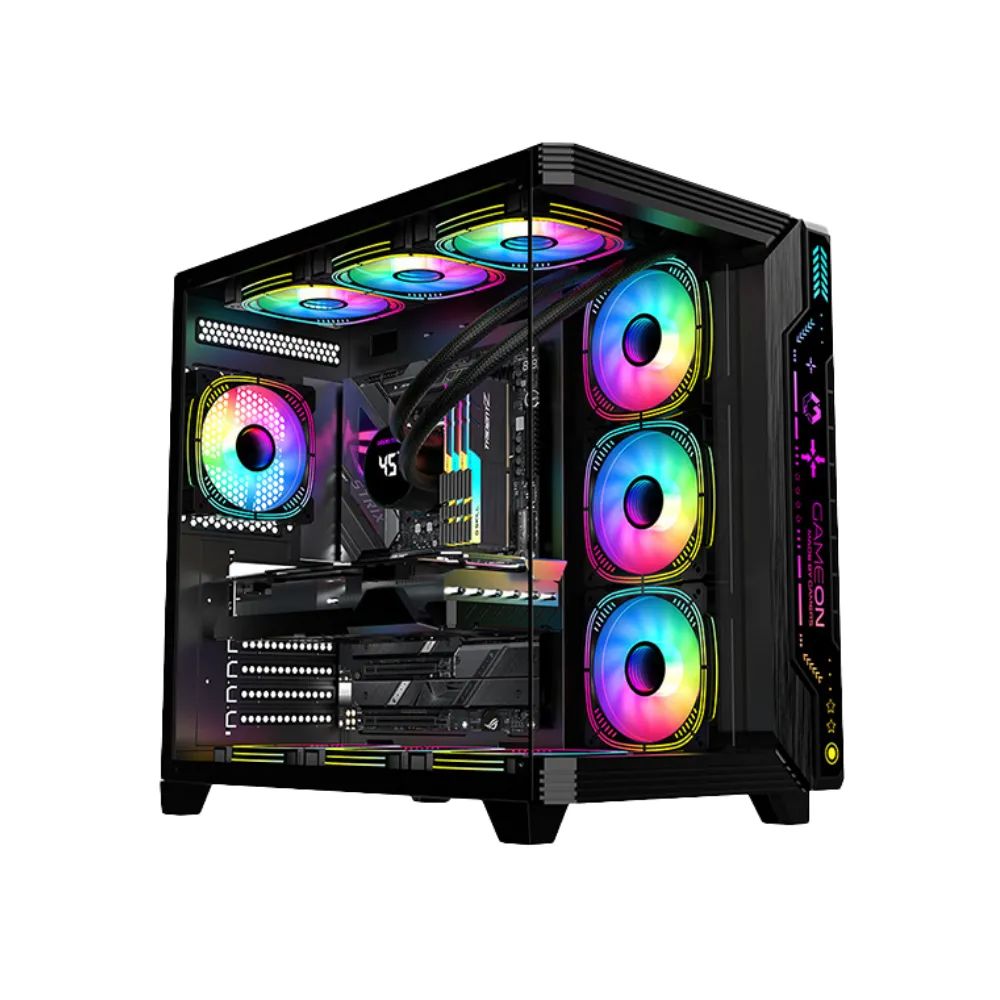 PC Power Void Infinity X3 7 ARGB Infinity Fans Gaming Case Black