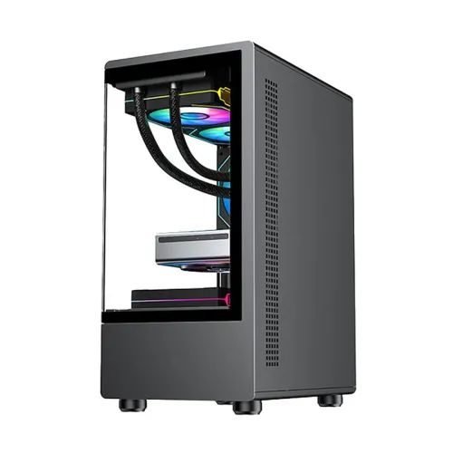 PC Power Vertical X2 Infinity BK mATX Mid Tower Gaming Casing