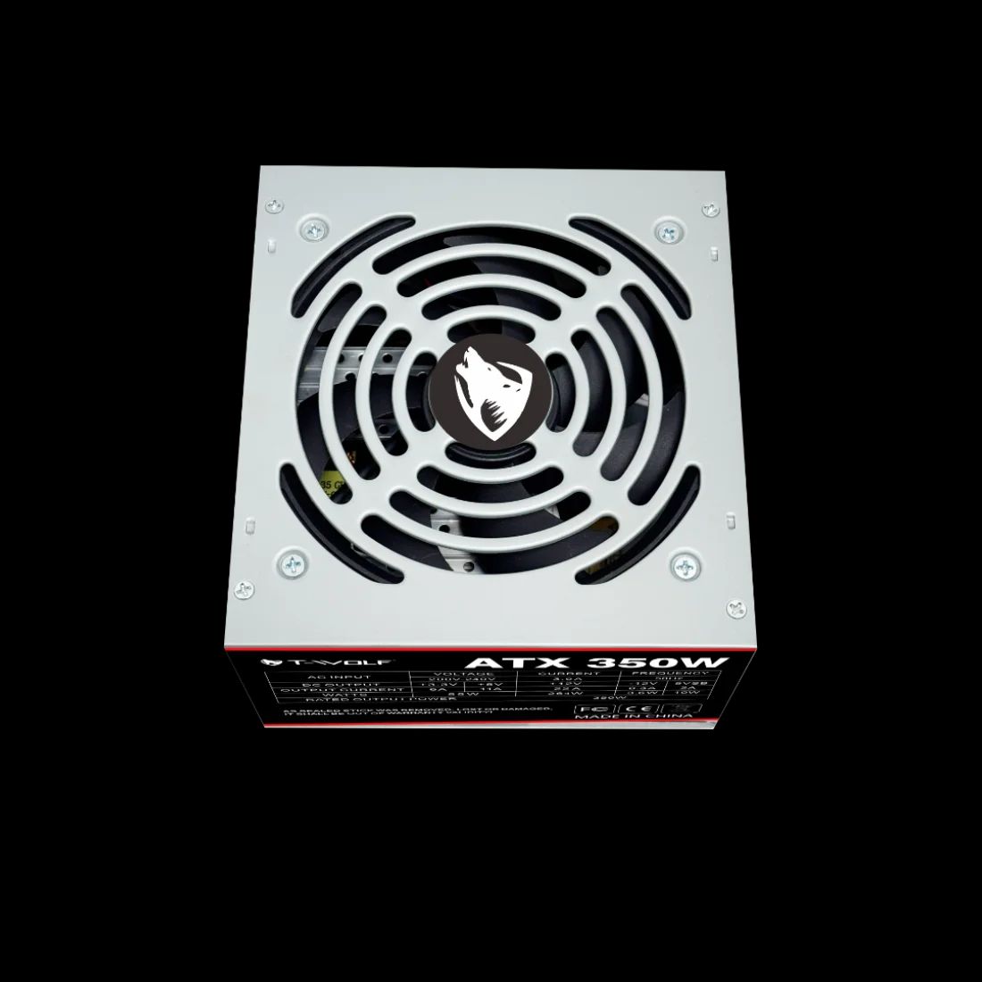 T-wolf ATX 350W Power Supply with power cable