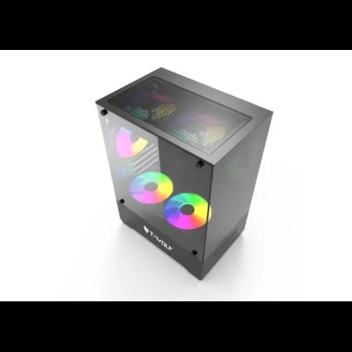 T-WOLF ICE COOLER+5 ARGB FAN(REST+ MB CONNECT) BLACK