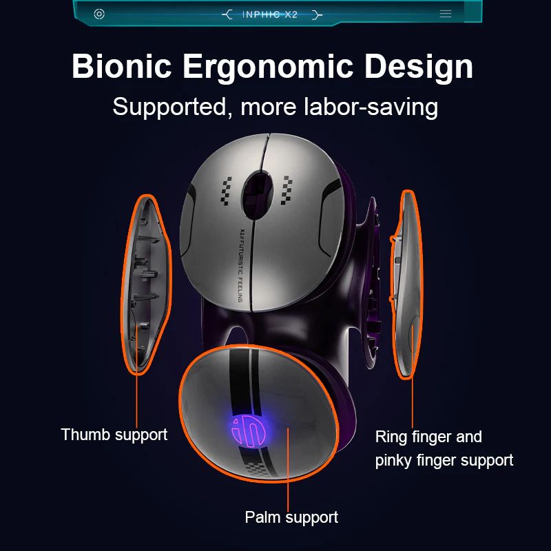 inphic® X2 Bluetooth and 2.4G Wireless Mouse