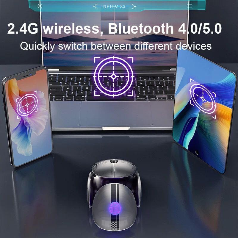inphic® X2 Bluetooth and 2.4G Wireless Mouse