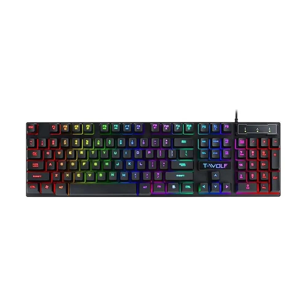 T-WOLF TF200 WIRED USB GAMING KEYBOARD MOUSE COMBO