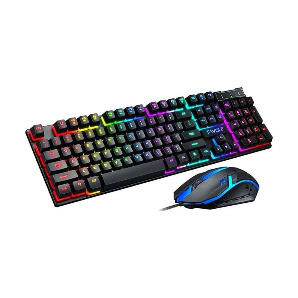 T-WOLF TF200 WIRED USB GAMING KEYBOARD MOUSE COMBO