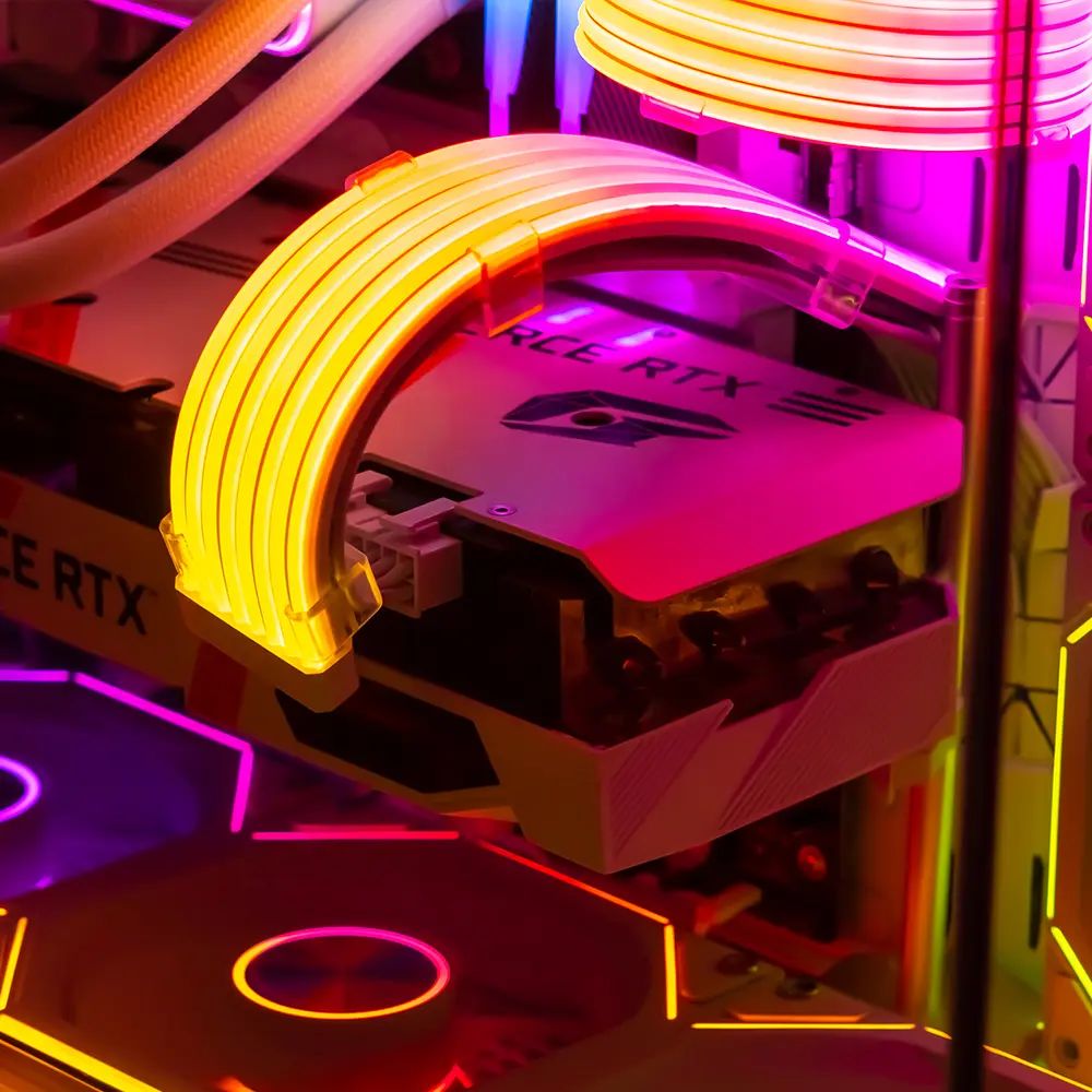 Jungle Leopard Neon Line CPU ARGB Cable – RGB Glow Strip for CPU Power & Aesthetic Builds