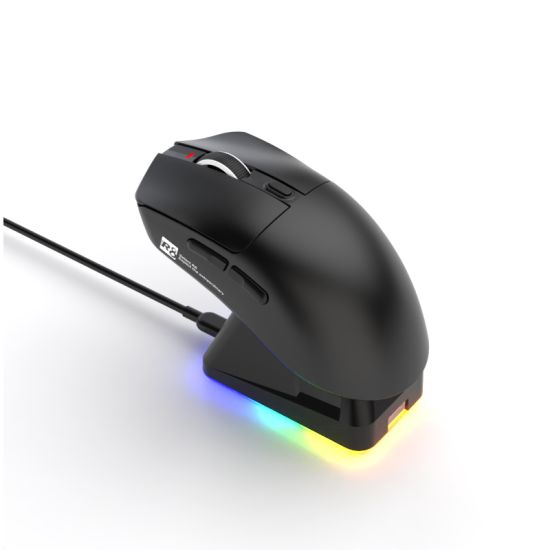 R8-G313 Tri Mode Charging 12800DPI Lightweight RGB Gaming Mouse