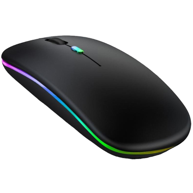 Aptech Wireless Rechargeable Silent and Bluetooth RGB Mouse - W61