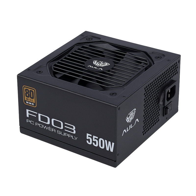 Aula FD03 Gaming Power Supply 550W – 80 Plus Bronze Efficiency